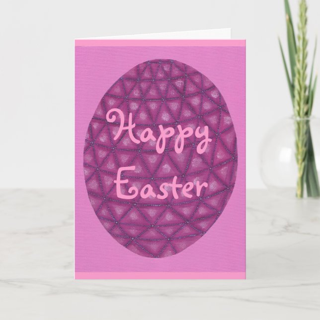 Felz pascoa, ovo geométrico - cartões de saudação (Frente)