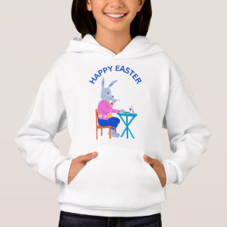 Felz pascoa Tea Bunny Kids Hoodie