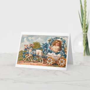 Felz pascoa Vintage! Cartão de Páscoa vitoriano