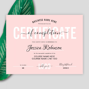 Feminine Beauty Course Certificate Award