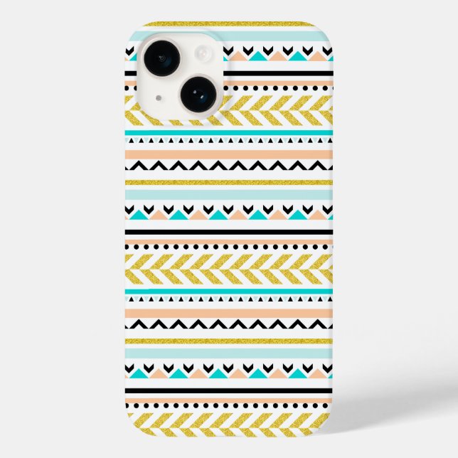 Feminine Geométrico Aztec Padrão Inspirado Case-Ma (Verso)