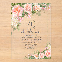 Feminine Peach | Rosas Rosa 70 Floral Aniversário