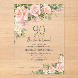 Feminine Peach | Rosas Rosa 90 Floral Aniversário