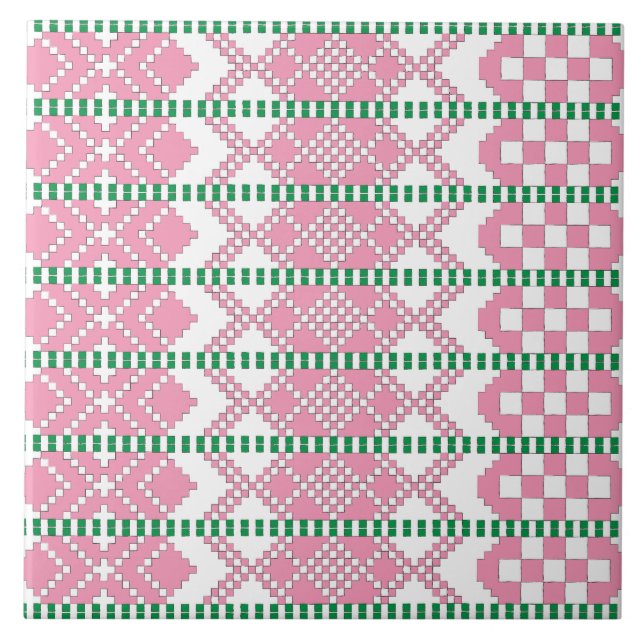 Feminine Pink e White Letônia — Arte Foliar Tribal (Frente)