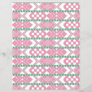 Feminine Pink e White Letônia — Arte Foliar Tribal