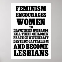 Feminismo Encoraja Mulheres Poster