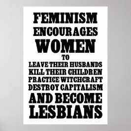 Feminismo Encoraja Mulheres Poster