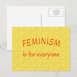 Feminismo para todos os cartões postais amarelos