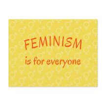 Feminismo para todos os cartões postais amarelos