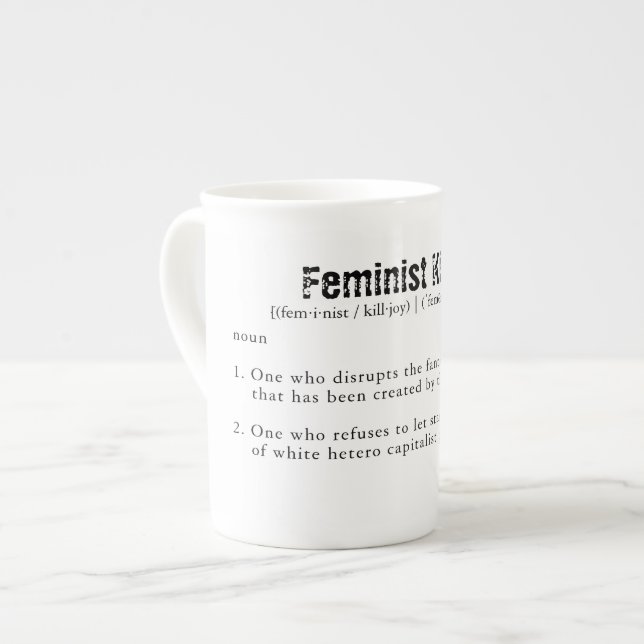 Feminista Killjoy, caneca de porcelana (Frente Esquerda)