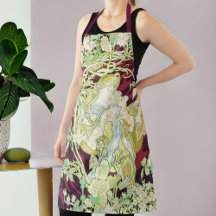 Femme à marguerite - Mucha daisy têxtil repro