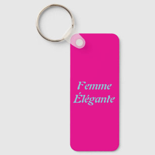 Femme Élégante Acrylic Chaveiro