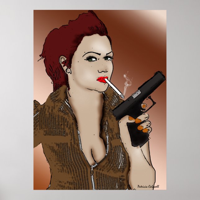 Femme Fatale - Fumante e Poster de Armas (Frente)
