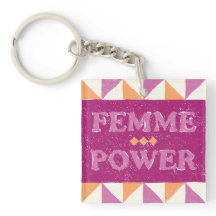 Femme Power - Lésbica Flag Colors Chaveiro
