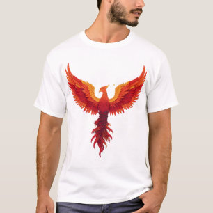 "Fênix Ascendente" Camiseta Gráfica de Ave Mitológ