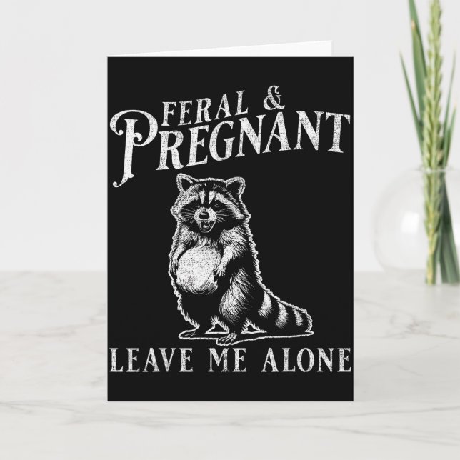 Feral E Grávida Divertida Anúncio De Bebê De Guaxi (Frente)