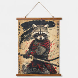 Feral Raccoon Samurai Warrior - Estilo de Tinta Ja