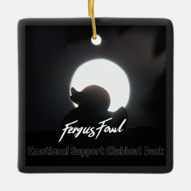 FergusFowl ES(R)D Ornamento cerâmico (Frente)