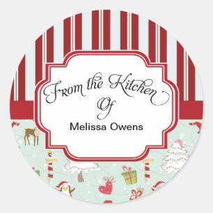 Feriado da cozinha de etiquetas do cozimento