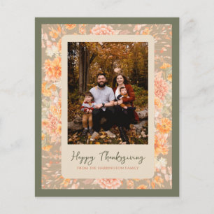 Feriado de Ação de Graças Feliz outono Floral