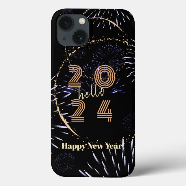 Feriado de Ano Novo do Fireworks Hello 2024 (Verso)