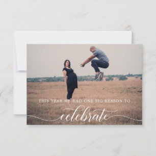 Feriado de Anúncio de Gravidez no Cartão de Natal