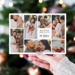 Feriado de Colagem de Fotos do Boho de Orçamento 7<br><div class="desc">Mostre 7 das suas fotos favoritas do ano com este orçamento e o elegante cartão de Natal de colagem multifoto! Este design editável apresenta sete fotos: três imagens quadradas, três fotografias retangulares verticais e uma imagem retangular horizontal. Entre as fotos estão o cartões de natal de sua escolha e seu...</div>