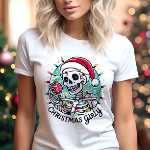 Feriado de Diversão de Skeleton Girly de Natal