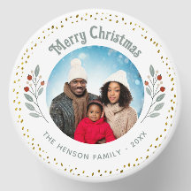 Feriado de Foto da Família de Natal da Folhagem Mo