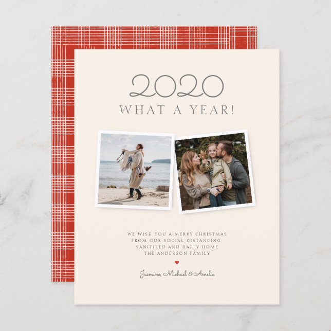 Feriado de Foto de Tartan, desenhado à mão, no Nat (Frente/Verso)