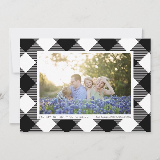 Feriado de Foto de Verificação de Buffalo Preto e  (Frente)