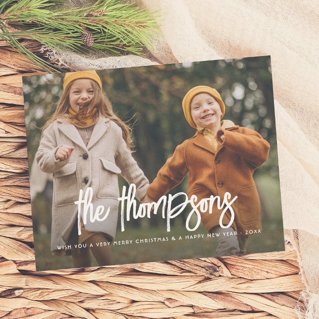 Feriado de Fotografia com Nome da Família com Letr (Criador carregado)