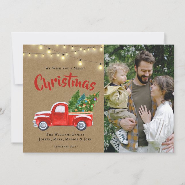 Feriado de Fotografia da Árvore Vermelha da Waterc (Frente)