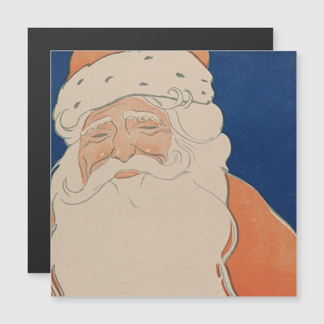 Feriado de Ilustração Vintage Santa Claus (Frente/Verso)
