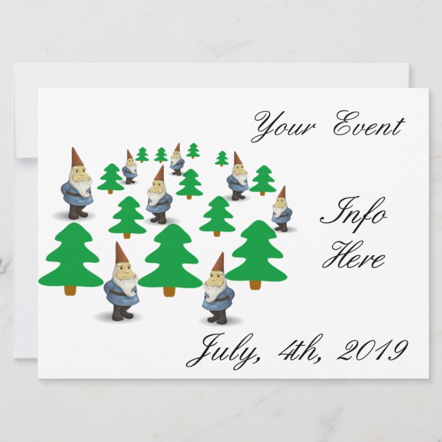 Feriado de inverno Gnomos Árvores de Natal Thunder (Frente)