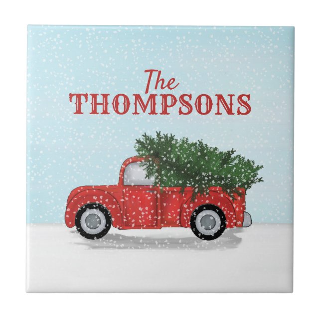 Feriado de inverno na árvore de Natal do caminhão  (Frente)