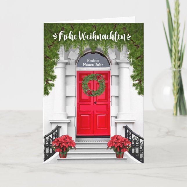 Feriado de Natal alemão no Cartão de Férias da Por (Frente)