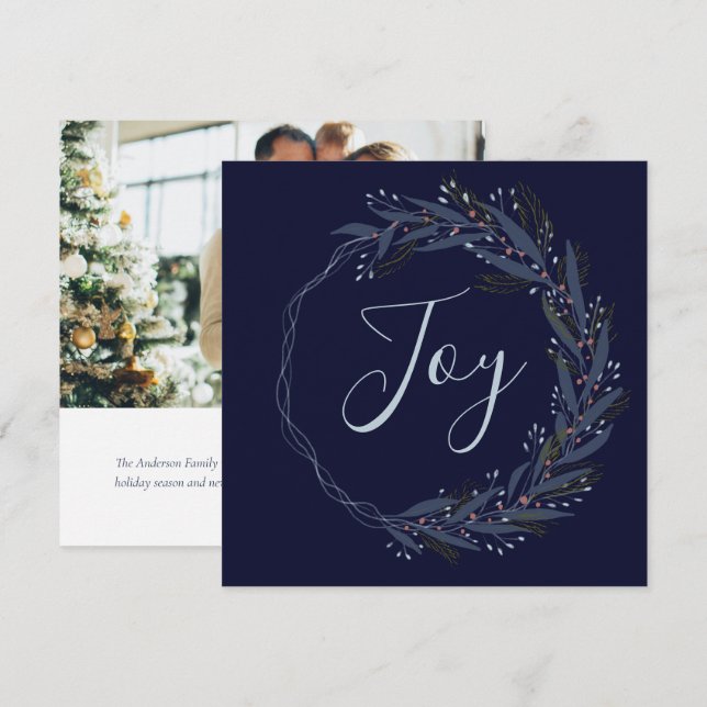 Feriado de Natal Botânico Moderno (Frente/Verso)