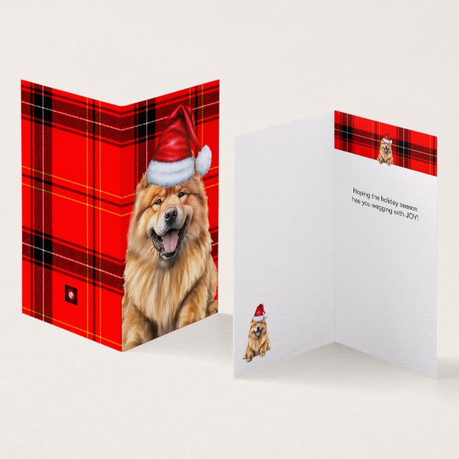 Feriado de Natal da Xadrez Negra  Vermelha Chow (Interior e exterior)