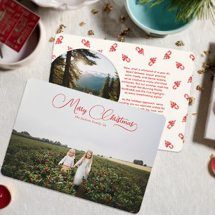 Feriado de Natal de Script Encantador Dois Cartões