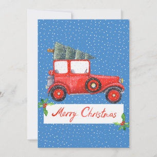 Feriado de Natal do Carro vintage Retro Bonito