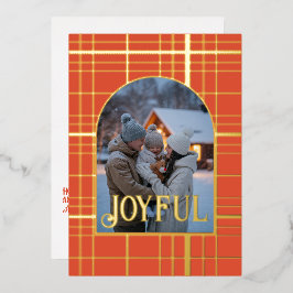 Feriado de Natal Gingham e Laranja Dourado