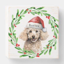 Feriado de Natal Poodle Santa Hat