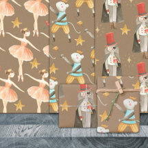 Feriado de Natal Rustic Kraft Nutcracker Balé