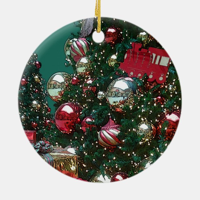 Feriado de Natal Trim O Ornamento Do Comboio De Ár (Traseira)