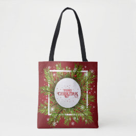 Feriado de Natal Vermelho Elegante | Tote Bag