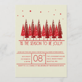 Feriado de Natal Vermelho/Festa de Natal Convite
