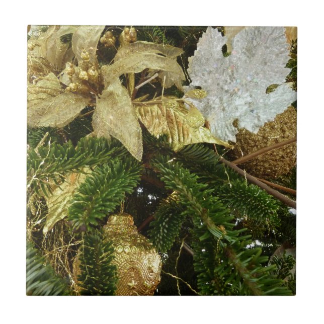 Feriado de Prata e Dourado Árvore de Natal II (Frente)