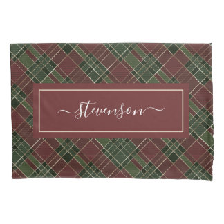 Feriado de Xadrez Verde Burgundy Personalizado