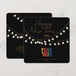 Feriado do logotipo corporativo do feliz ano novo